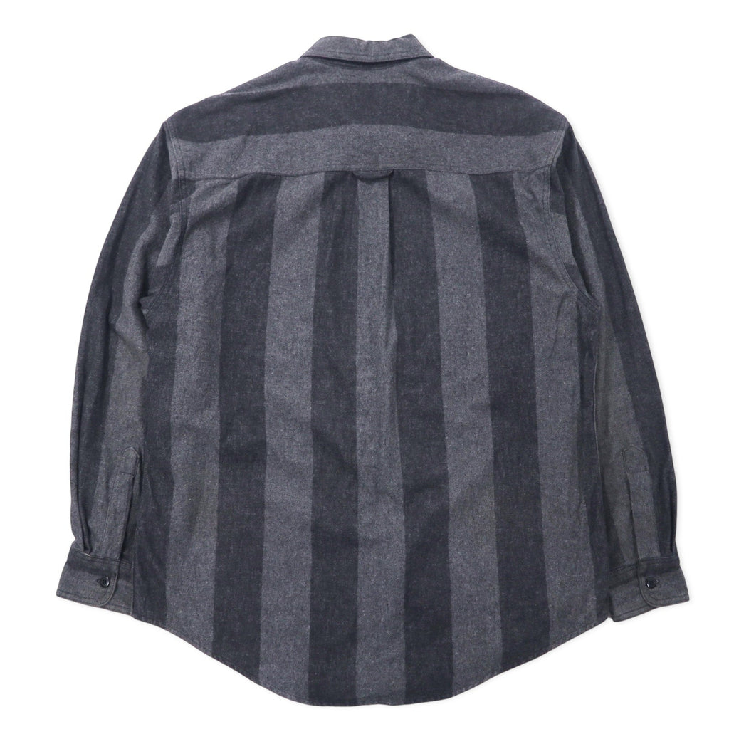 HARLEY DAVIDSON Camicia da Lavoro in Flanella L Grigio Righe Cotone Prodotta in Messico