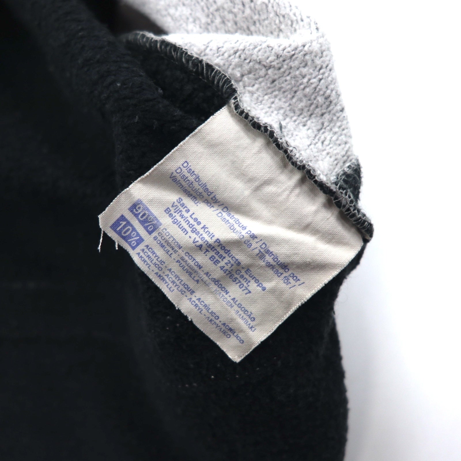 Champion USA anni '90, maglia a girocollo con mezza zip, prodotta in Italia, oversize (XL), colore grigio, in cotone, logo script ricamato, toppa.