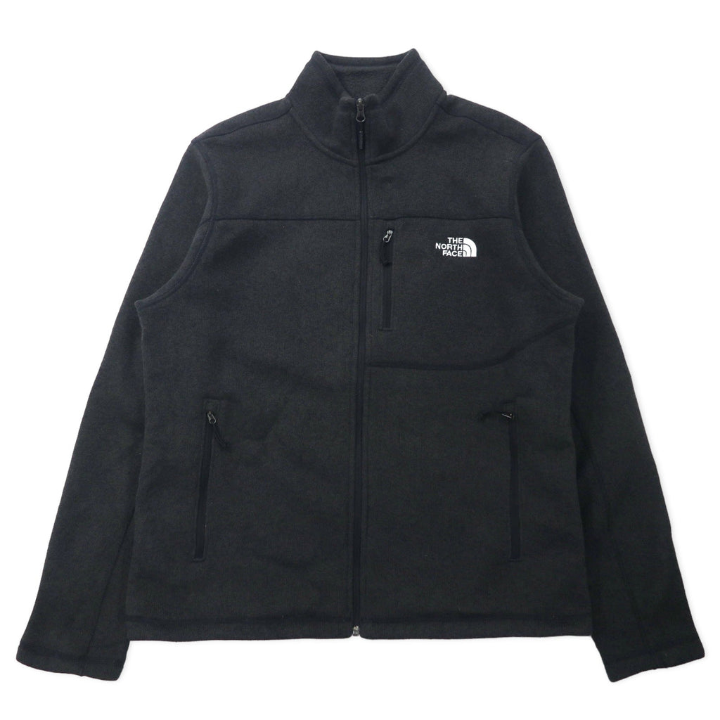 THE NORTH FACE フルジップ フリースジャケット L グレー ポリエステル ロゴ刺繍