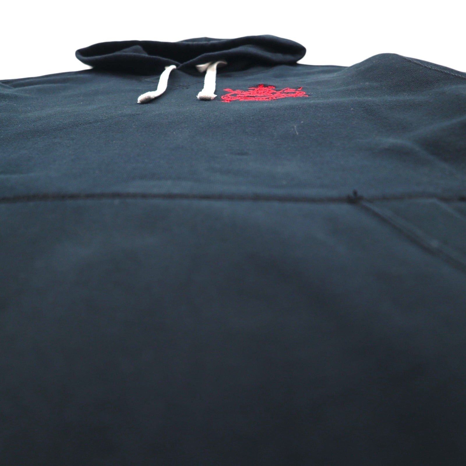 Polo Ralph Lauren 90年代 リバースウィーブ 前V プルオーバー パーカー XL ブラック エンブレム ロゴ 刺繍