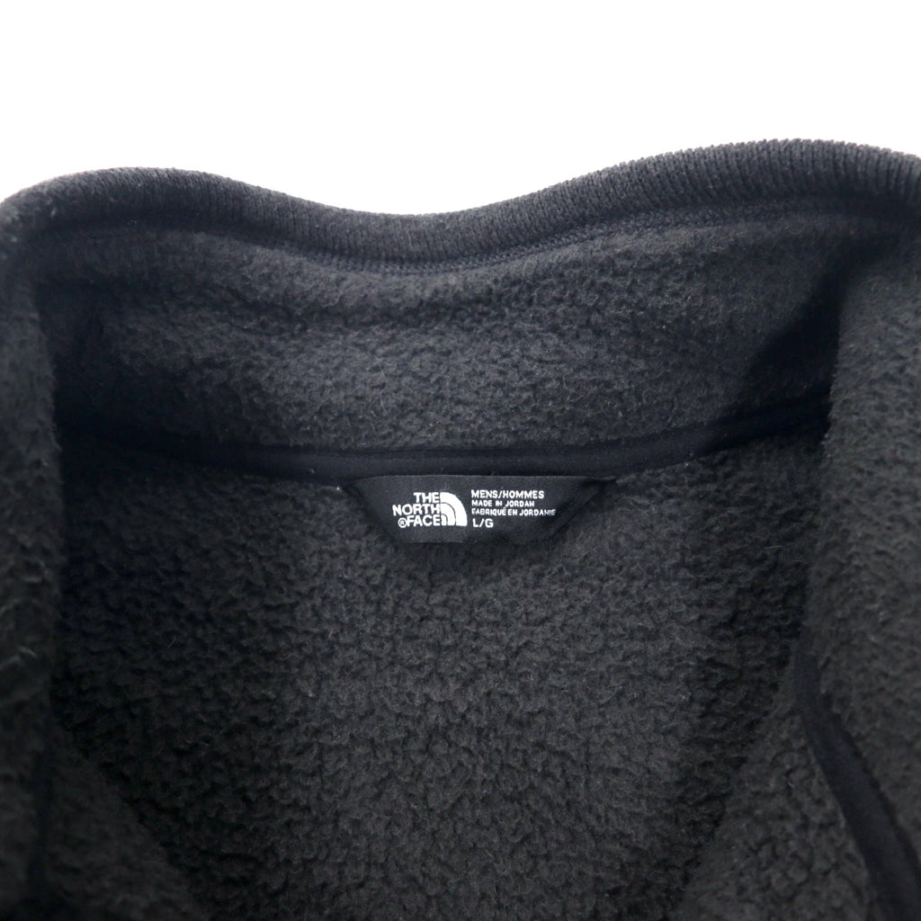 THE NORTH FACE フルジップ フリースジャケット L グレー ポリエステル ロゴ刺繍