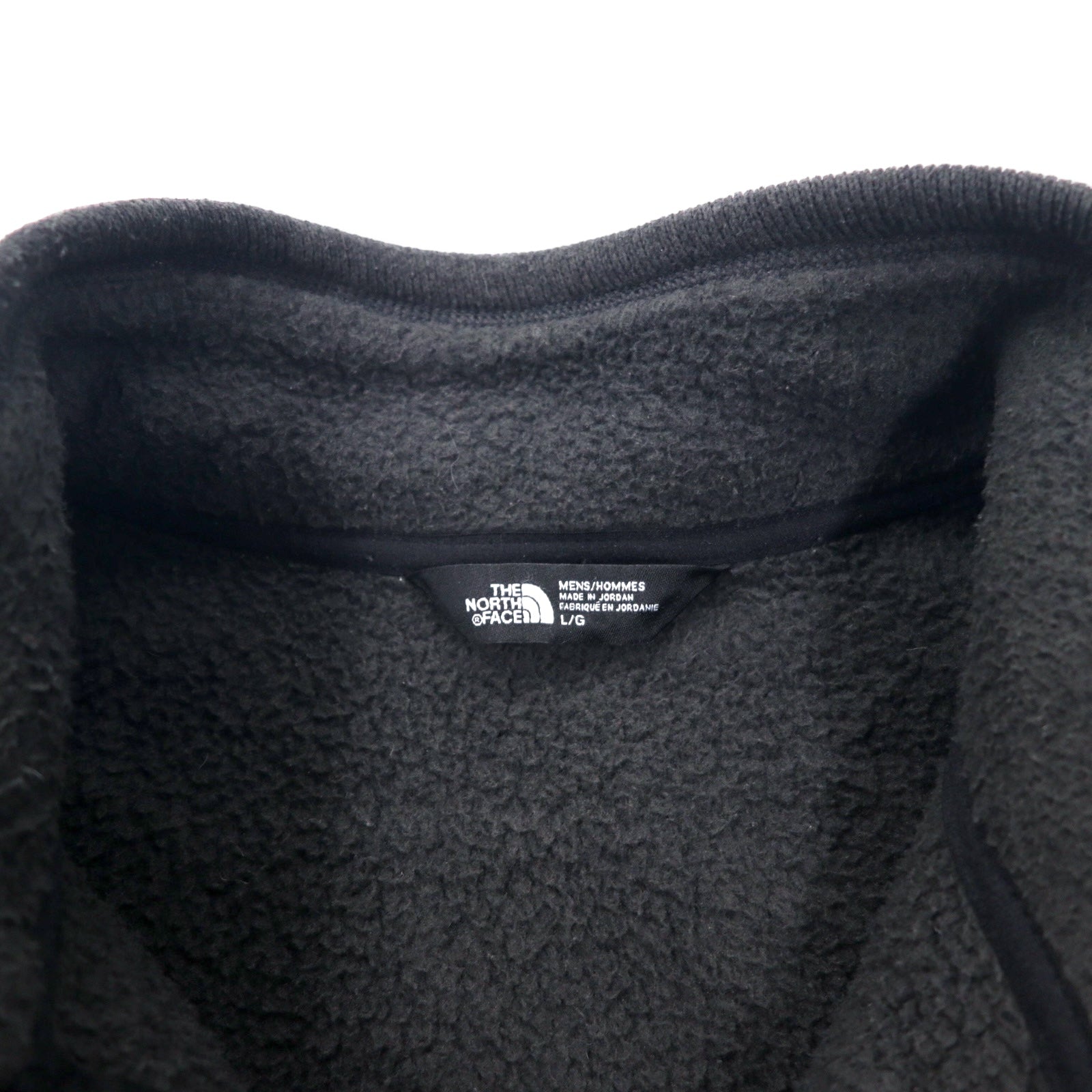 THE NORTH FACE フルジップ フリースジャケット L グレー ポリエステル ロゴ刺繍