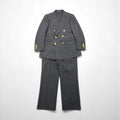 Polo Ralph Lauren 80年代 日本製 ピークドラペル ダブルブレスト セットアップ スーツ M グレー 金ボタン