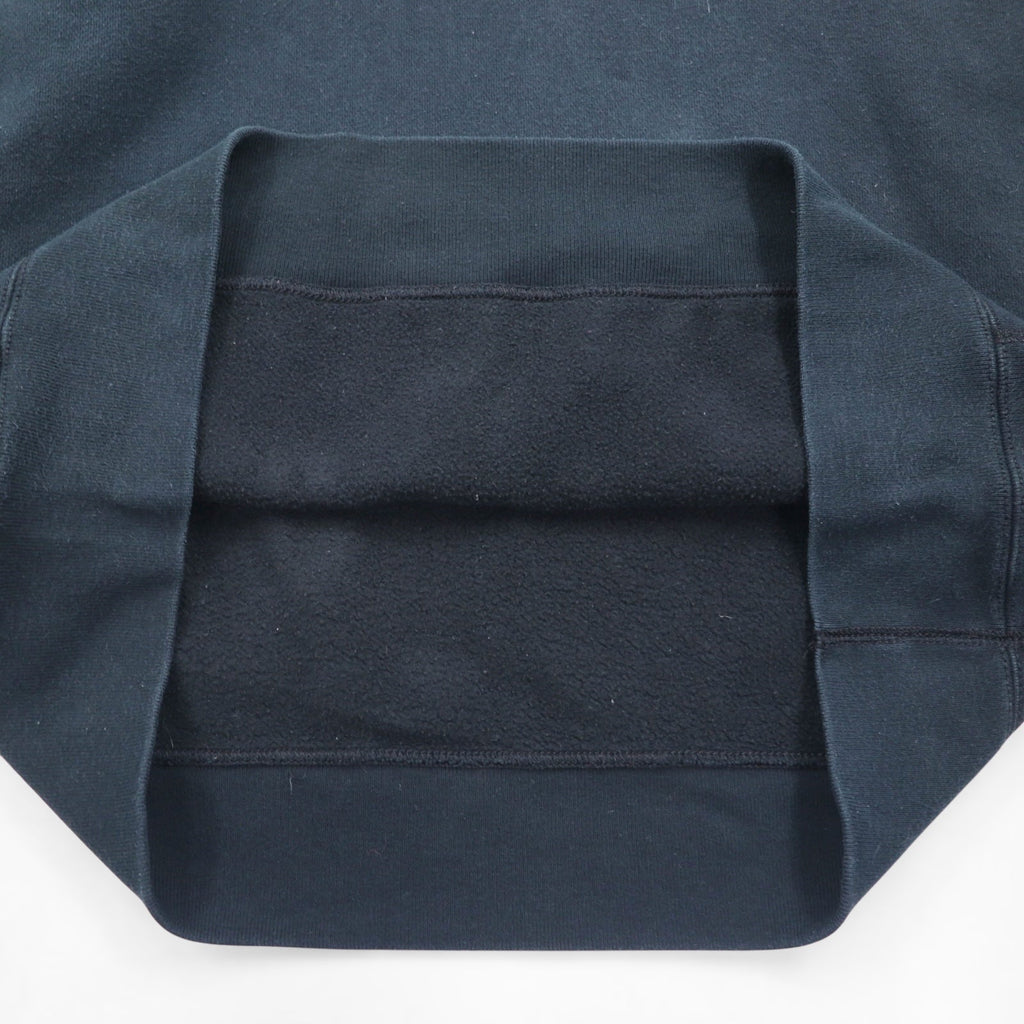 Polo Ralph Lauren 90年代 リバースウィーブ 前V プルオーバー パーカー XL ブラック エンブレム ロゴ 刺繍