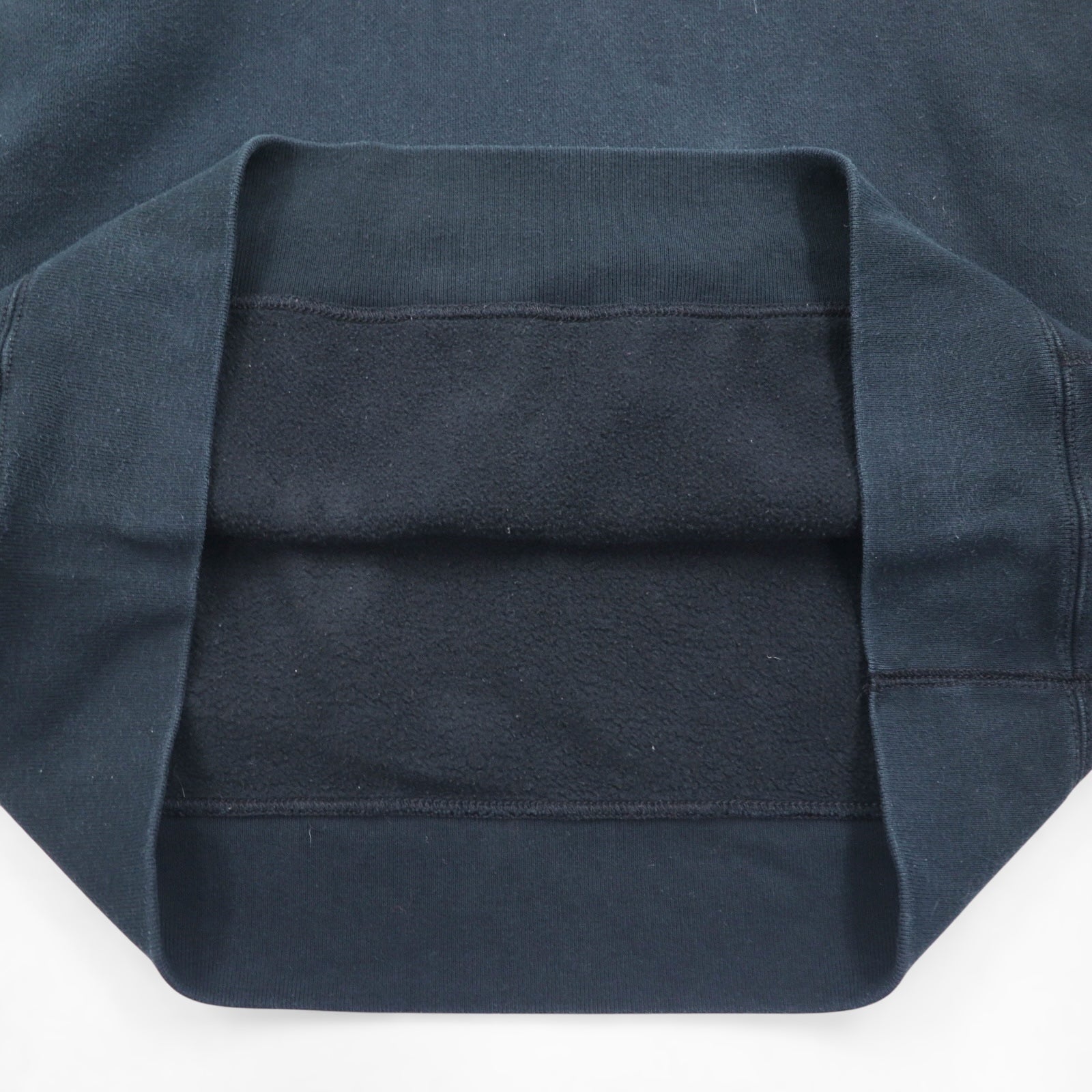 Polo Ralph Lauren 90年代 リバースウィーブ 前V プルオーバー パーカー XL ブラック エンブレム ロゴ 刺繍