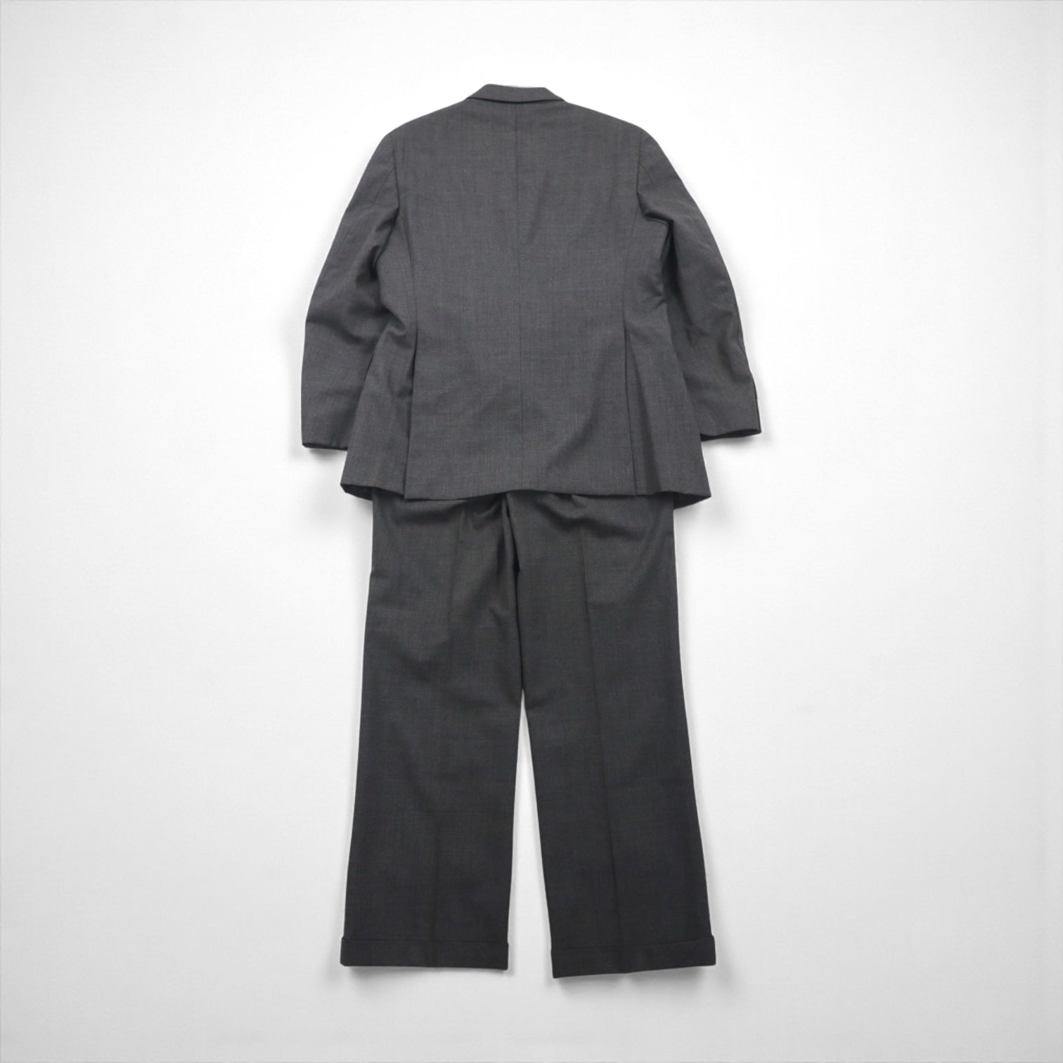Polo Ralph Lauren 80年代 日本製 ピークドラペル ダブルブレスト セットアップ スーツ M グレー 金ボタン