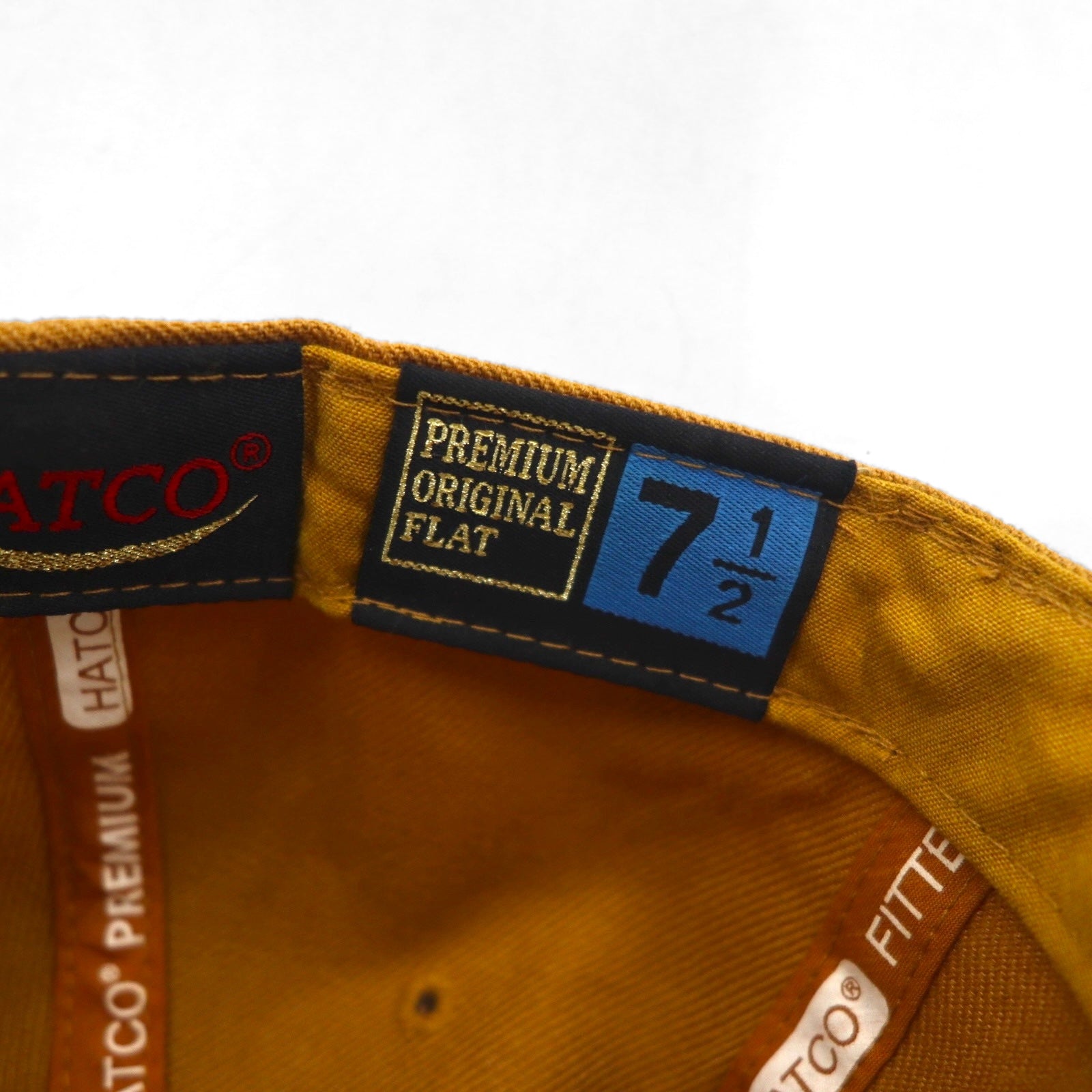 Cappellino da baseball HATCO PREMIUM ORIGINAL FLAT, 59,6 cm, cammello, acrilico