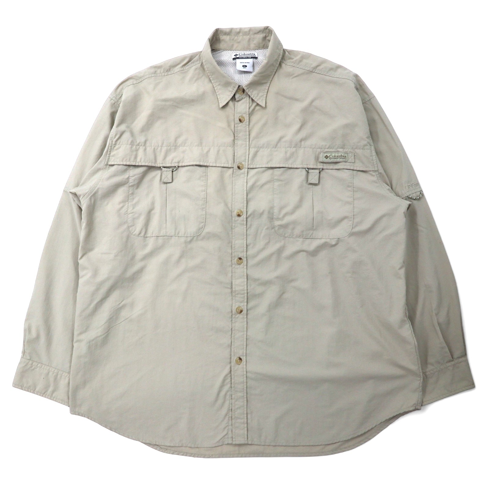 Columbia PFG Bahama II Maglia a Maniche Lunghe Camicia da Pesca XL Beige Nylon UPF 30+ Taglia Grande BAHAMA II L/S SHIRT FM7106
