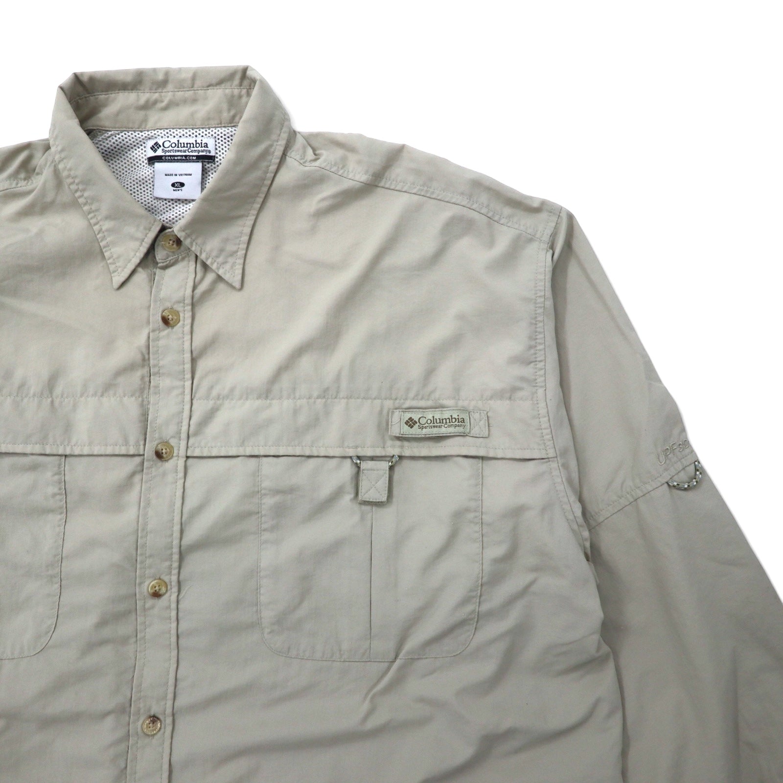 Columbia PFG Bahama II Maglia a Maniche Lunghe Camicia da Pesca XL Beige Nylon UPF 30+ Taglia Grande BAHAMA II L/S SHIRT FM7106
