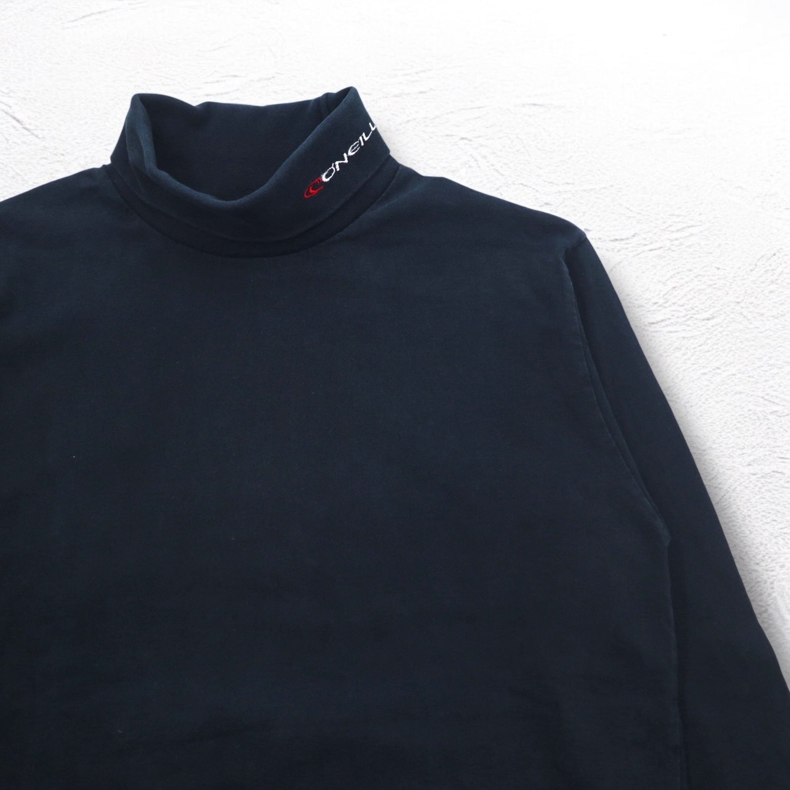 O'NEILL ヨーロッパ製 タートルネック ロングスリーブTシャツ ロンT L ブラック コットン