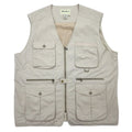 Eddie Bauer Anni '90 Gilet da pesca XL Beige Cotone Inserti in mesh Coulisse