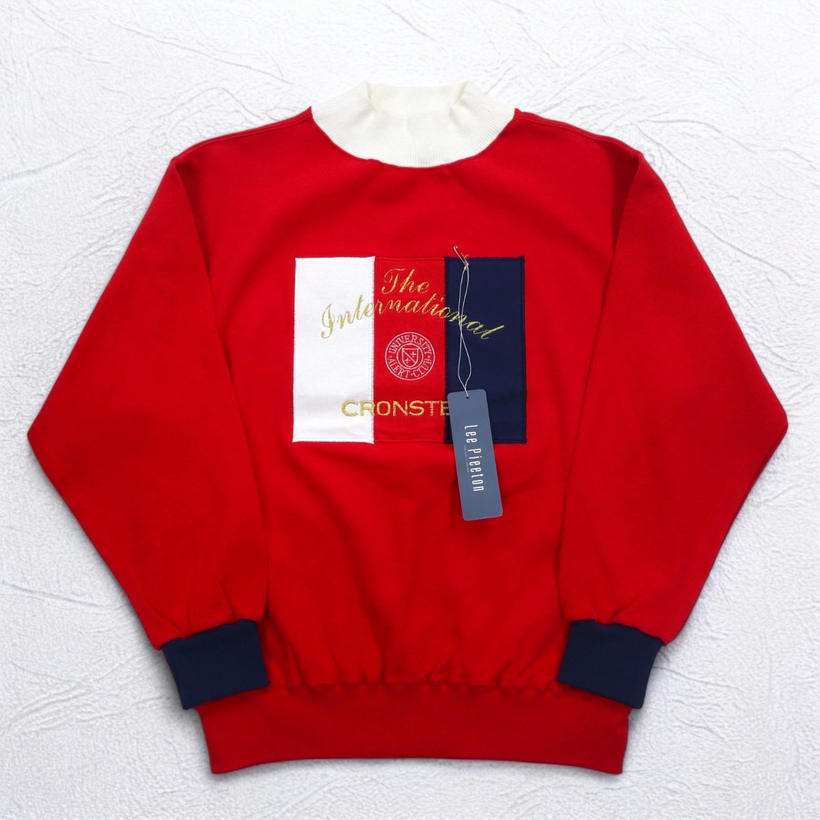 Vintage 90s Japan Made Retro Sweatshirt 90年代 Lee Pieeton ハイネック スウェット FREE レトロ 日本製 未使用品