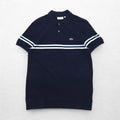 LACOSTE Polo francese M blu navy cotone logo a punto singolo PH4246
