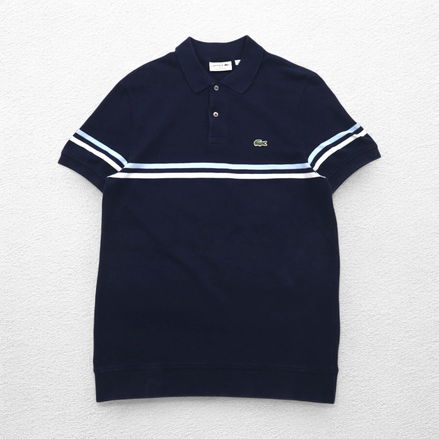 LACOSTE Polo francese M blu navy cotone logo a punto singolo PH4246