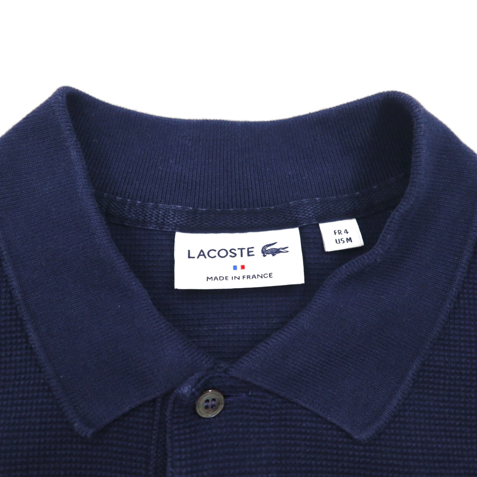 LACOSTE Polo francese M blu navy cotone logo a punto singolo PH4246