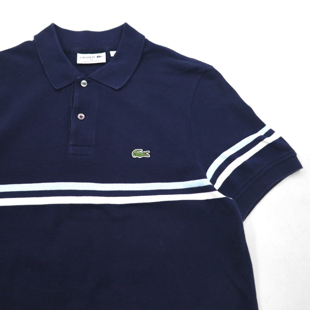 LACOSTE Polo francese M blu navy cotone logo a punto singolo PH4246