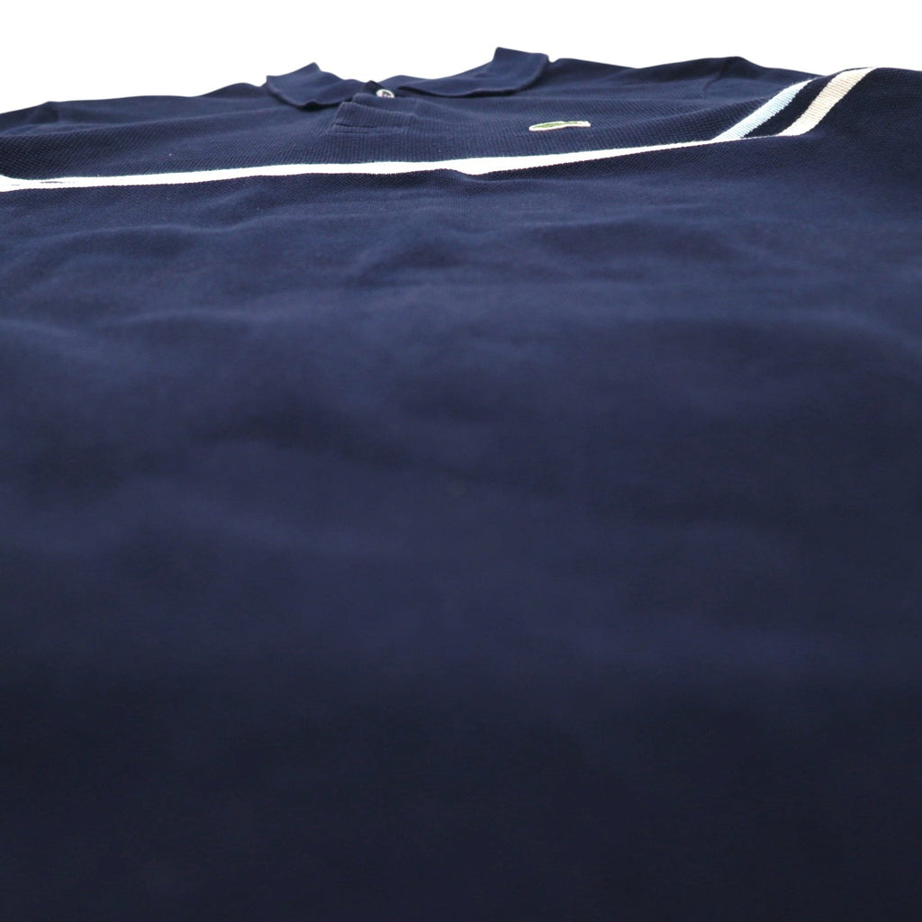 LACOSTE Polo francese M blu navy cotone logo a punto singolo PH4246