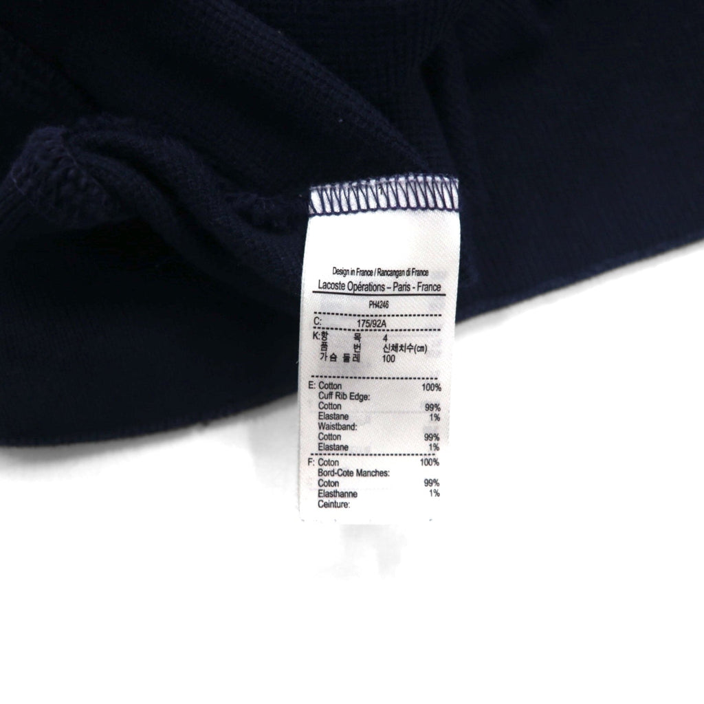 LACOSTE Polo francese M blu navy cotone logo a punto singolo PH4246