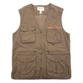Gilet da pesca Eddie Bauer anni '90, taglia M, cachi, cotone, inserti in mesh, coulisse.