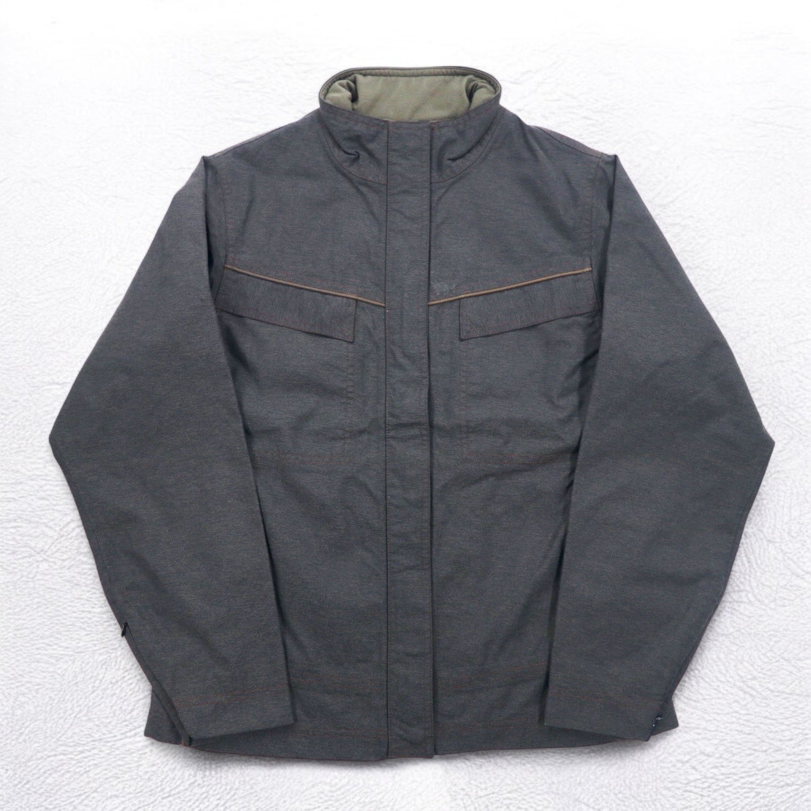 REI Outdoor Mountain Jacket S Grigio Nylon Doppia Cerniera ELEMENTS