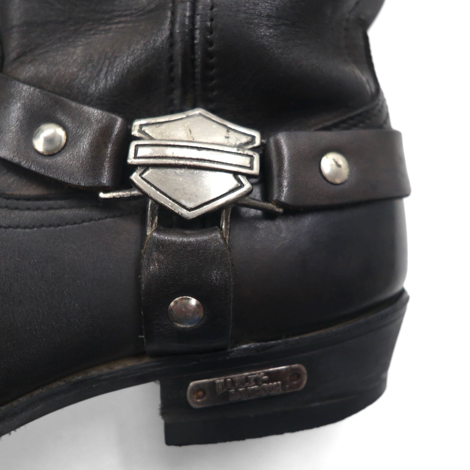 HARLEY DAVIDSON USA製 バイカーズ リングブーツ エンジニアブーツ 26cm ブラック レザー