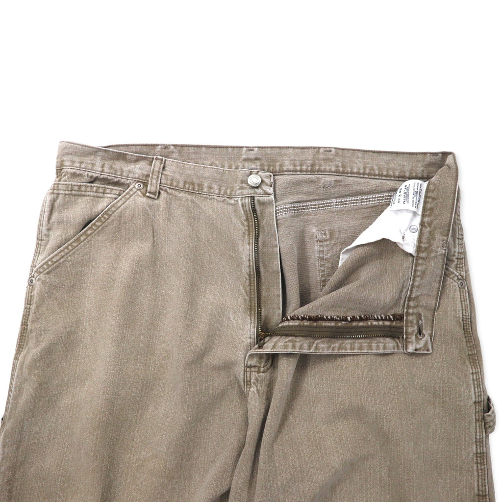 Wrangler Baggy Jeans Pantaloni da Lavoro 38 Cachi Cotone 94LSWTM Made in Mexico