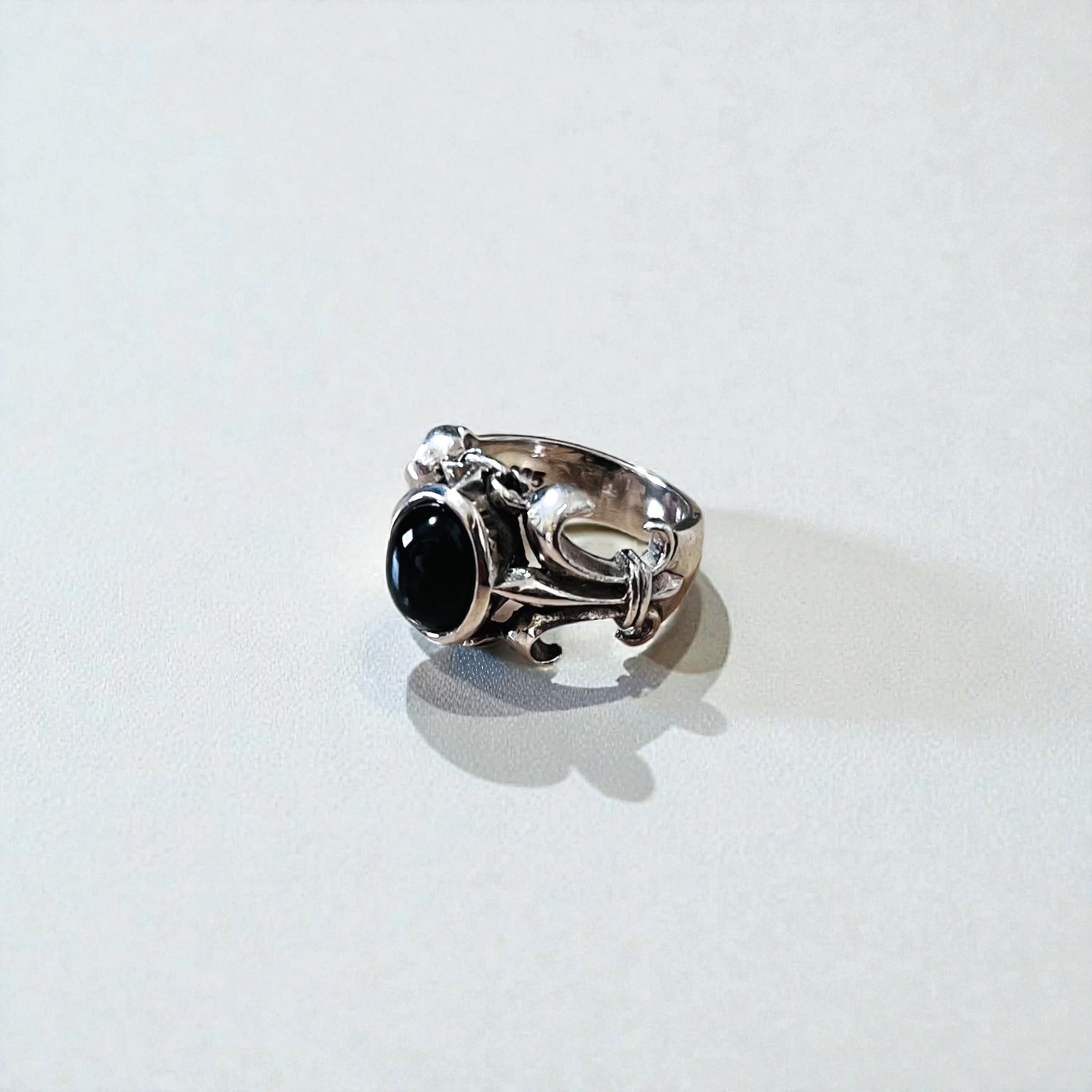Vintage Silver Onyx Ring ブラックオニキス トライバル リング 指輪 14号 シルバー SILVER 925