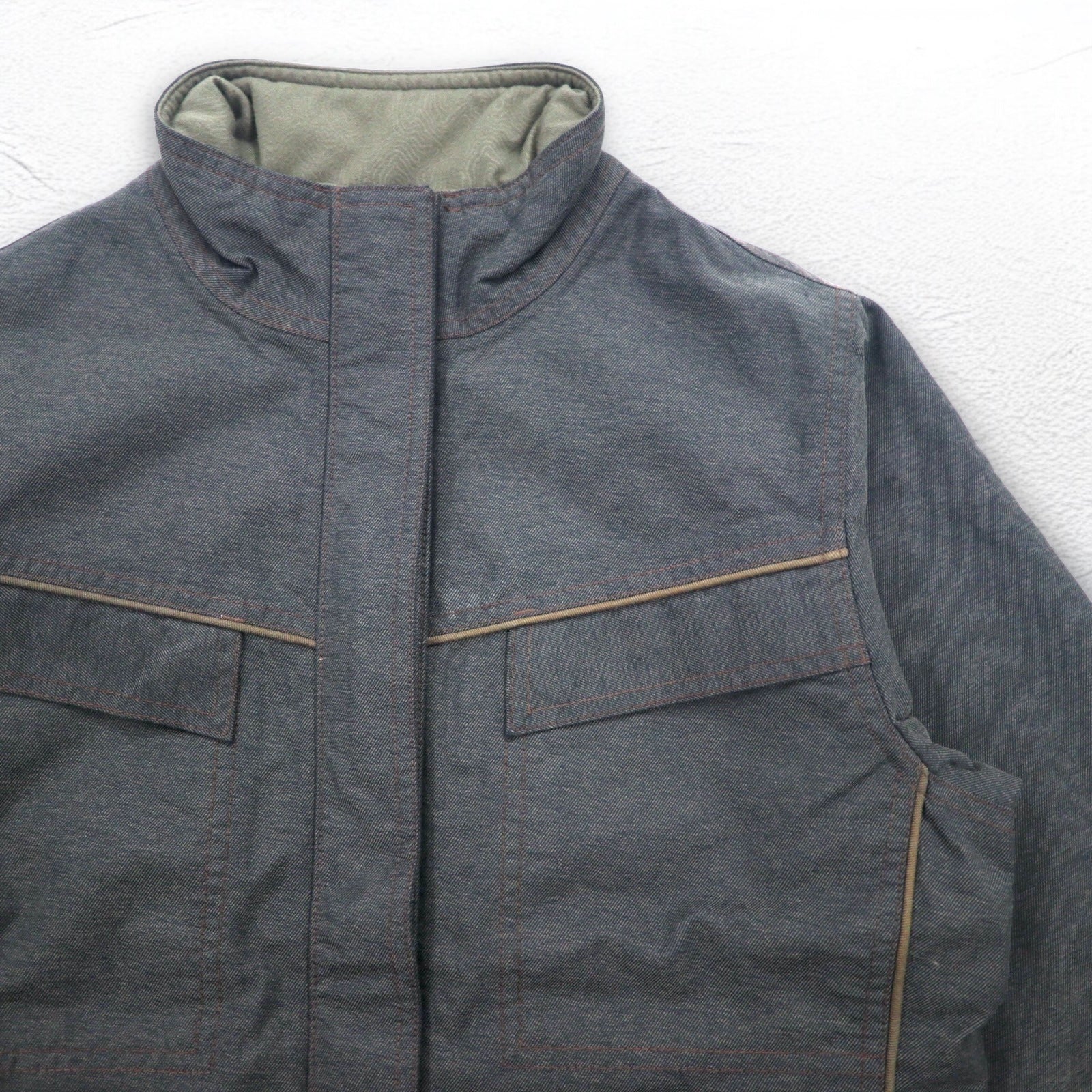 REI Outdoor Mountain Jacket S Grigio Nylon Doppia Cerniera ELEMENTS