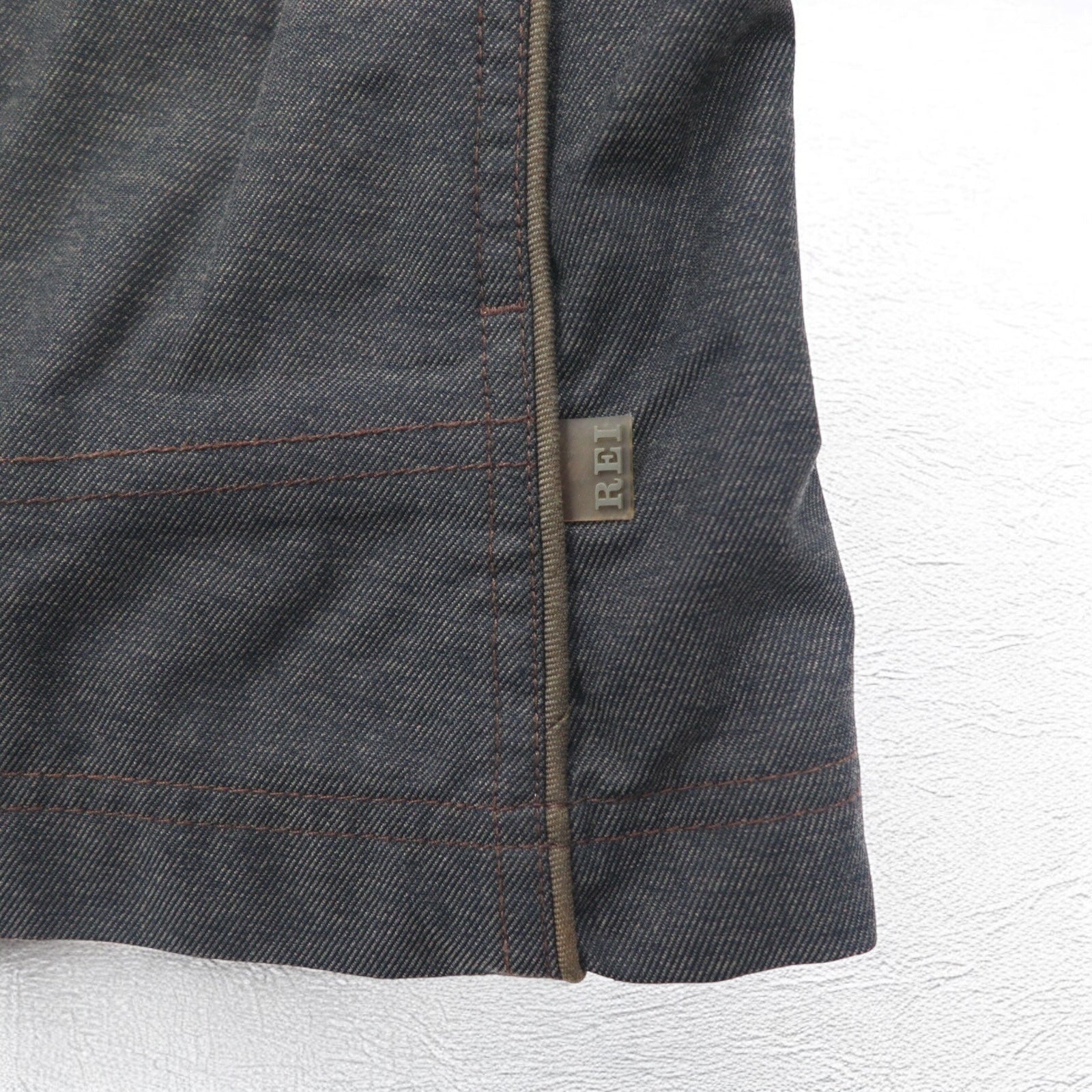 REI Outdoor Mountain Jacket S Grigio Nylon Doppia Cerniera ELEMENTS