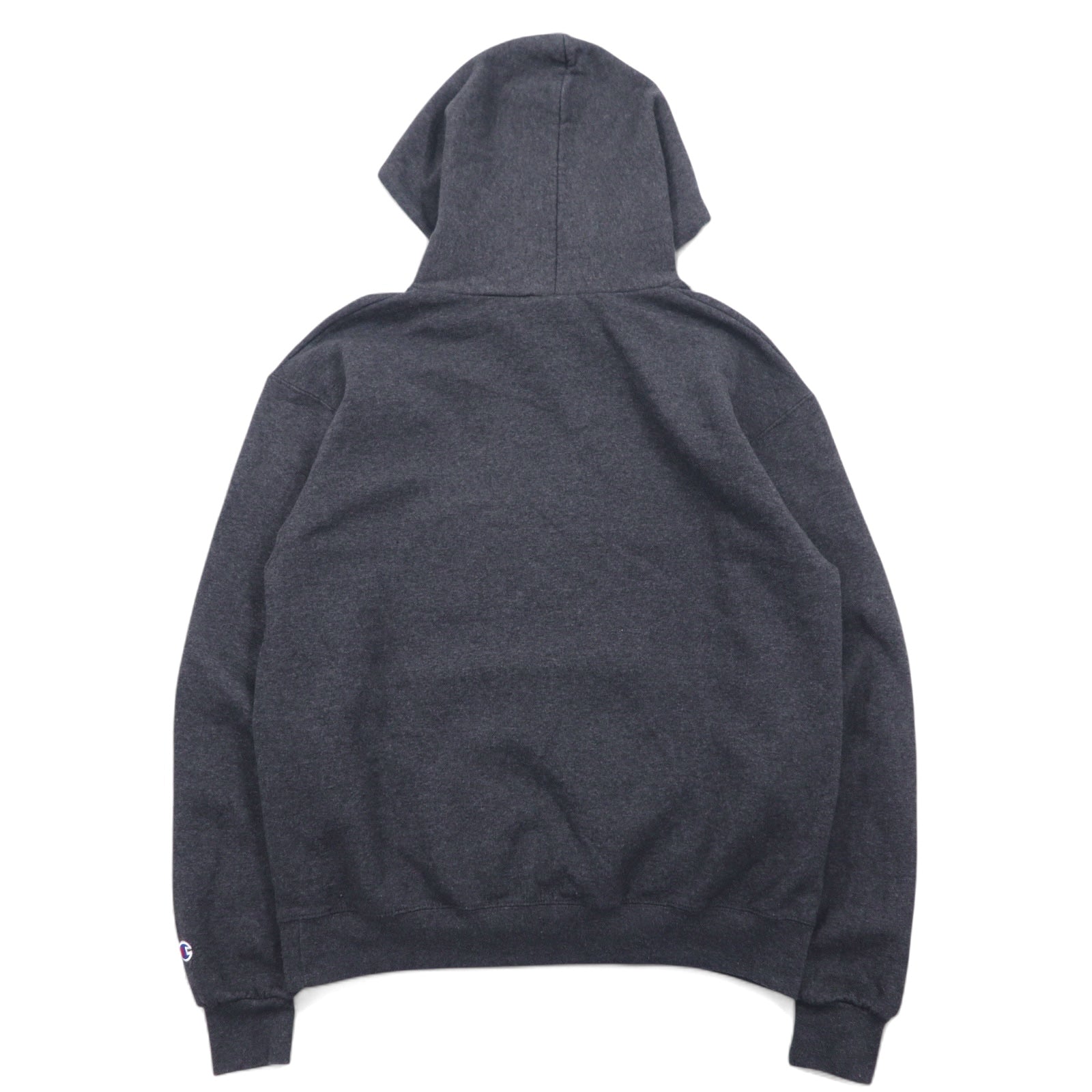CHAMPION ECO FLEECE Felpa con cappuccio stampata college M Grigio Cotone AKRON Logo ad arco Interno felpato