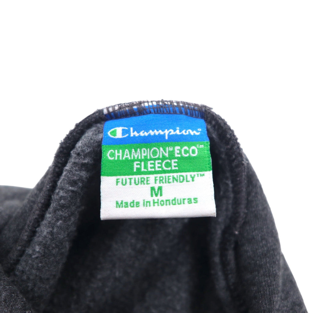 CHAMPION ECO FLEECE カレッジプリント プルオーバー パーカー M グレー コットン AKRON アーチロゴ 裏起毛