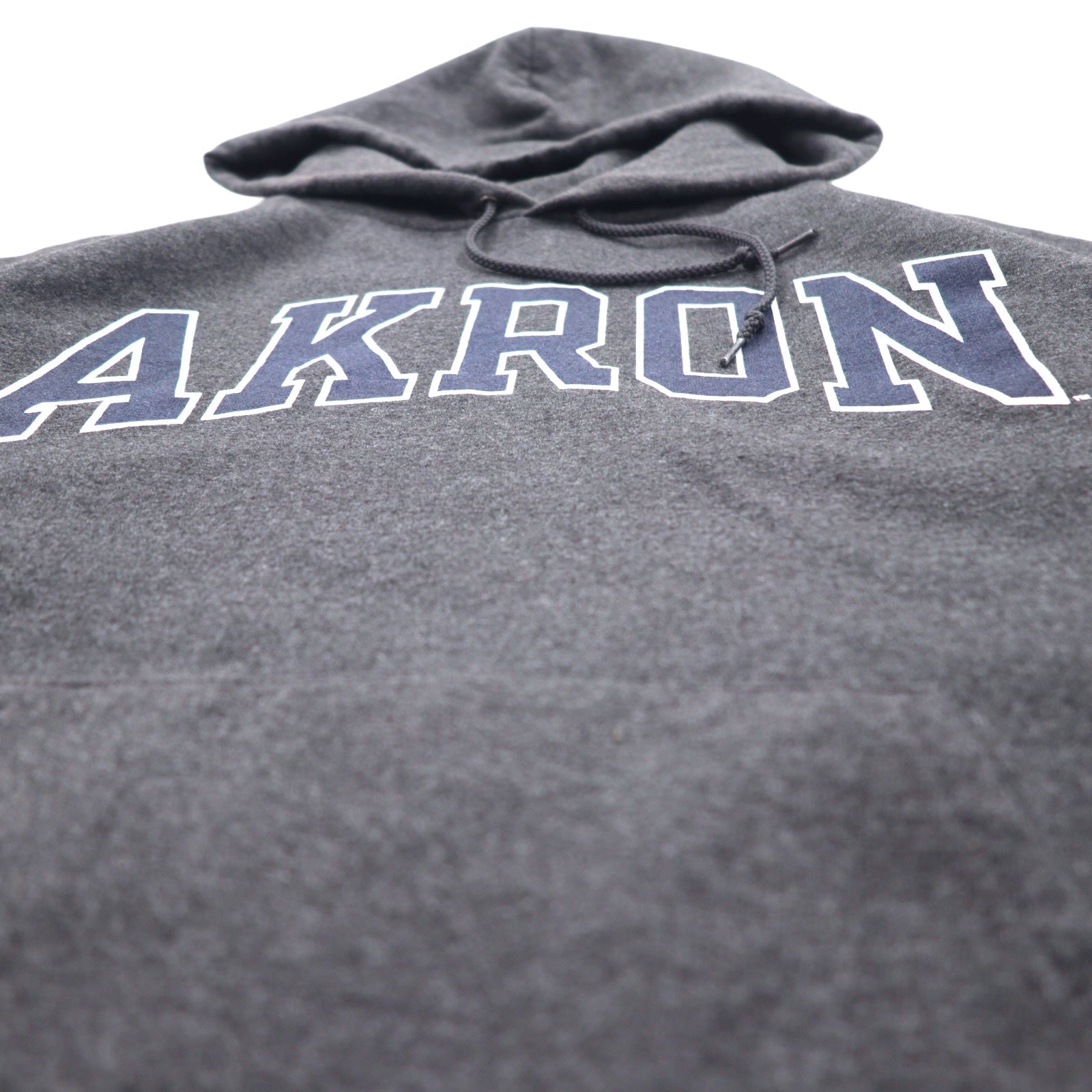 CHAMPION ECO FLEECE Felpa con cappuccio stampata college M Grigio Cotone AKRON Logo ad arco Interno felpato