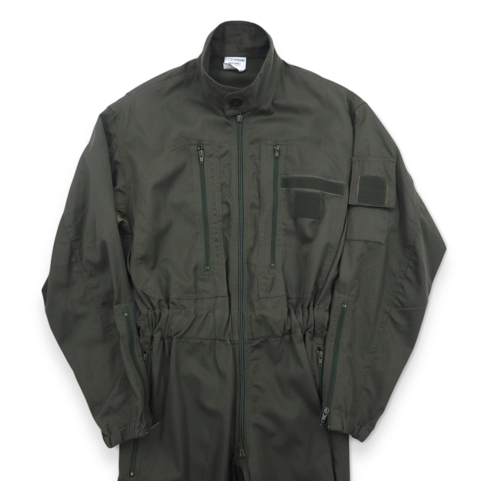 Vintage anni '90, militare francese, BIDERMANN UNIFORMES, tuta da volo dell'aeronautica militare francese, tuta intera, taglia S, color cachi, spina di pesce, militare, 93-10-056