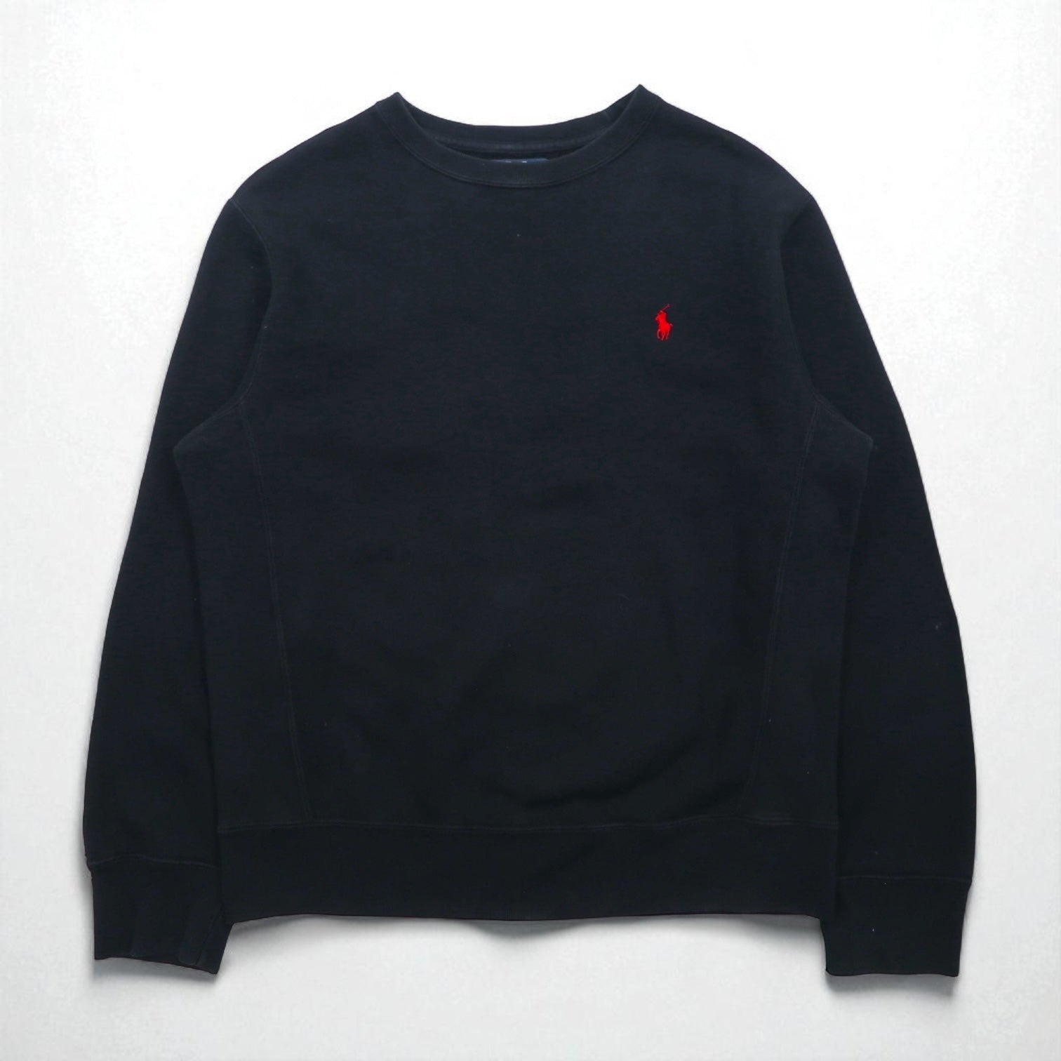 Polo Ralph Lauren 90年代 リバースウィーブ スウェット トレーナー M ブラック スモールポニー刺繍