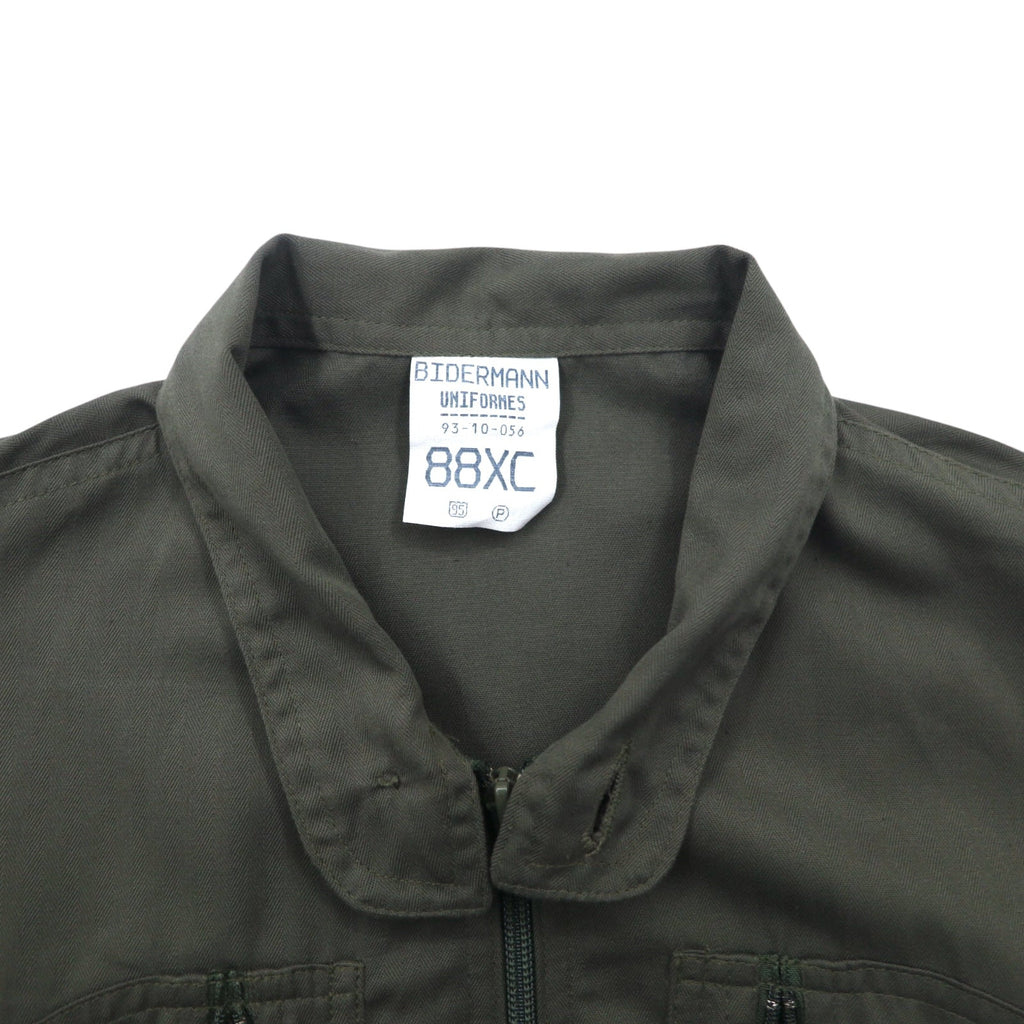 Vintage anni '90, militare francese, BIDERMANN UNIFORMES, tuta da volo dell'aeronautica militare francese, tuta intera, taglia S, color cachi, spina di pesce, militare, 93-10-056