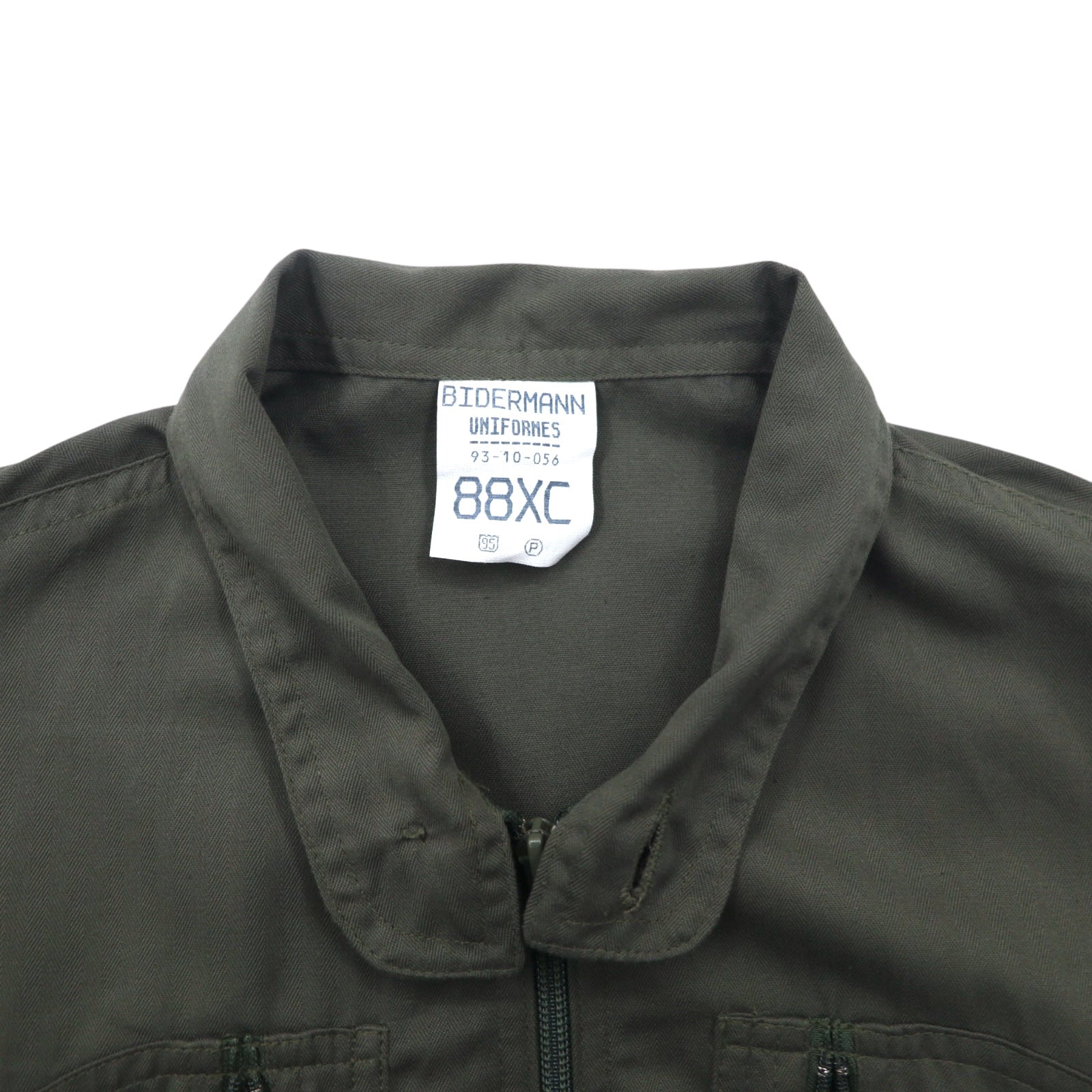 Vintage anni '90, militare francese, BIDERMANN UNIFORMES, tuta da volo dell'aeronautica militare francese, tuta intera, taglia S, color cachi, spina di pesce, militare, 93-10-056