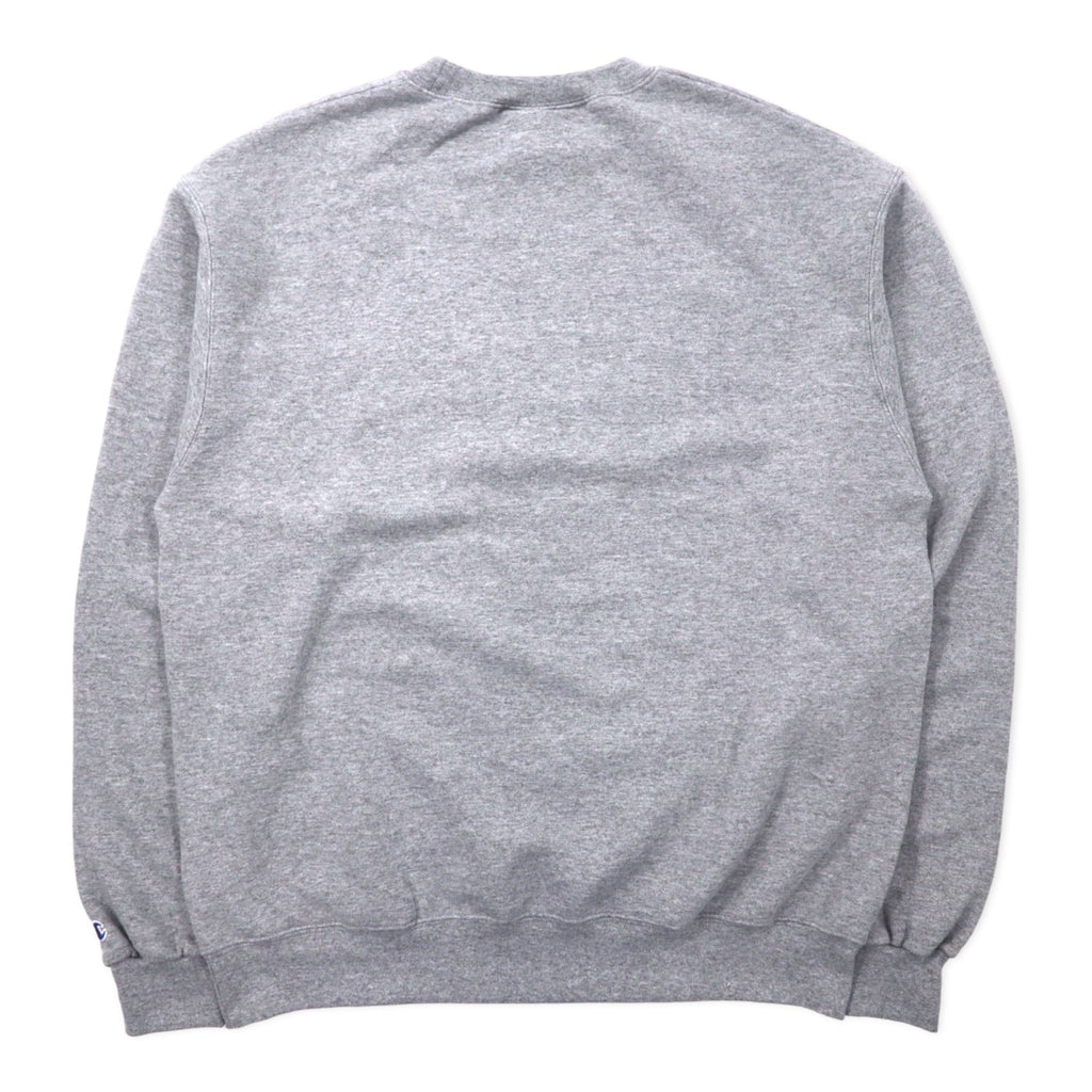 Champion カレッジ プリント スウェット 2XL グレー コットン 裏起毛 NCAA K-STATE DAD ビッグサイズ エルサルバドル製