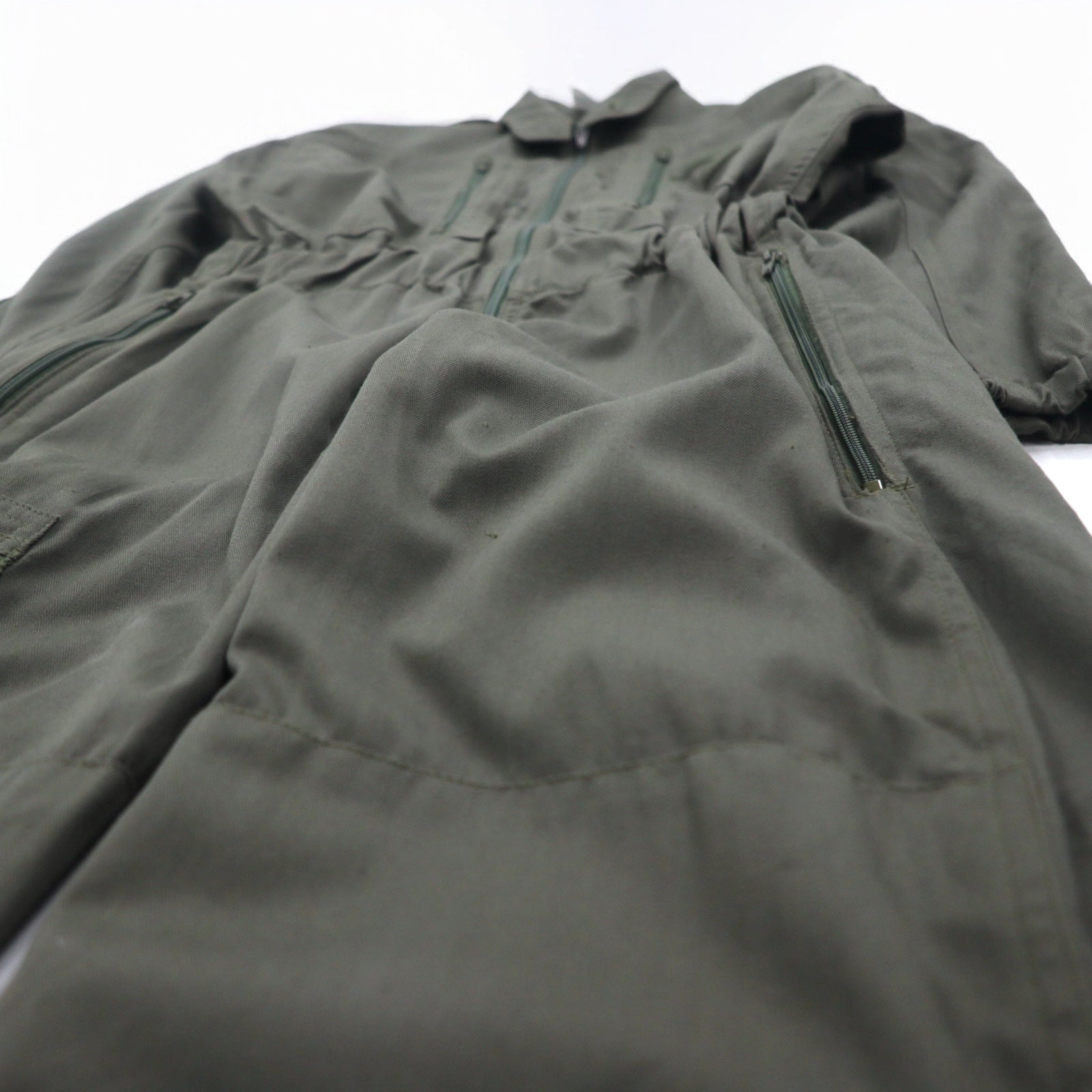 Vintage anni '90, militare francese, BIDERMANN UNIFORMES, tuta da volo dell'aeronautica militare francese, tuta intera, taglia S, color cachi, spina di pesce, militare, 93-10-056