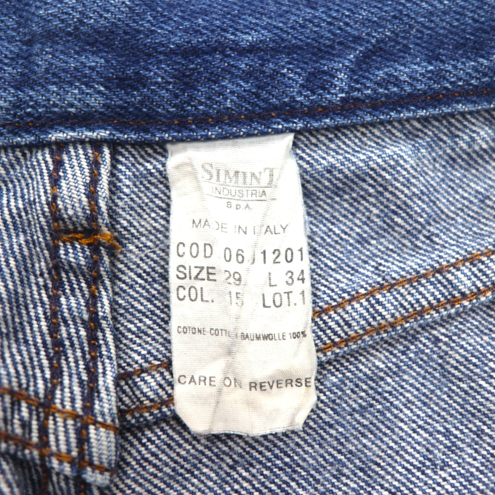 ARMANI JEANS Made in Italy Anni '90 Jeans tapered S Blu Indaco
