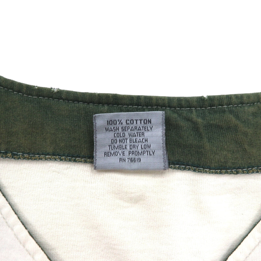 Badger Sportswear anni '90, maglia da baseball, taglia L, color crema, cotone, Made in USA