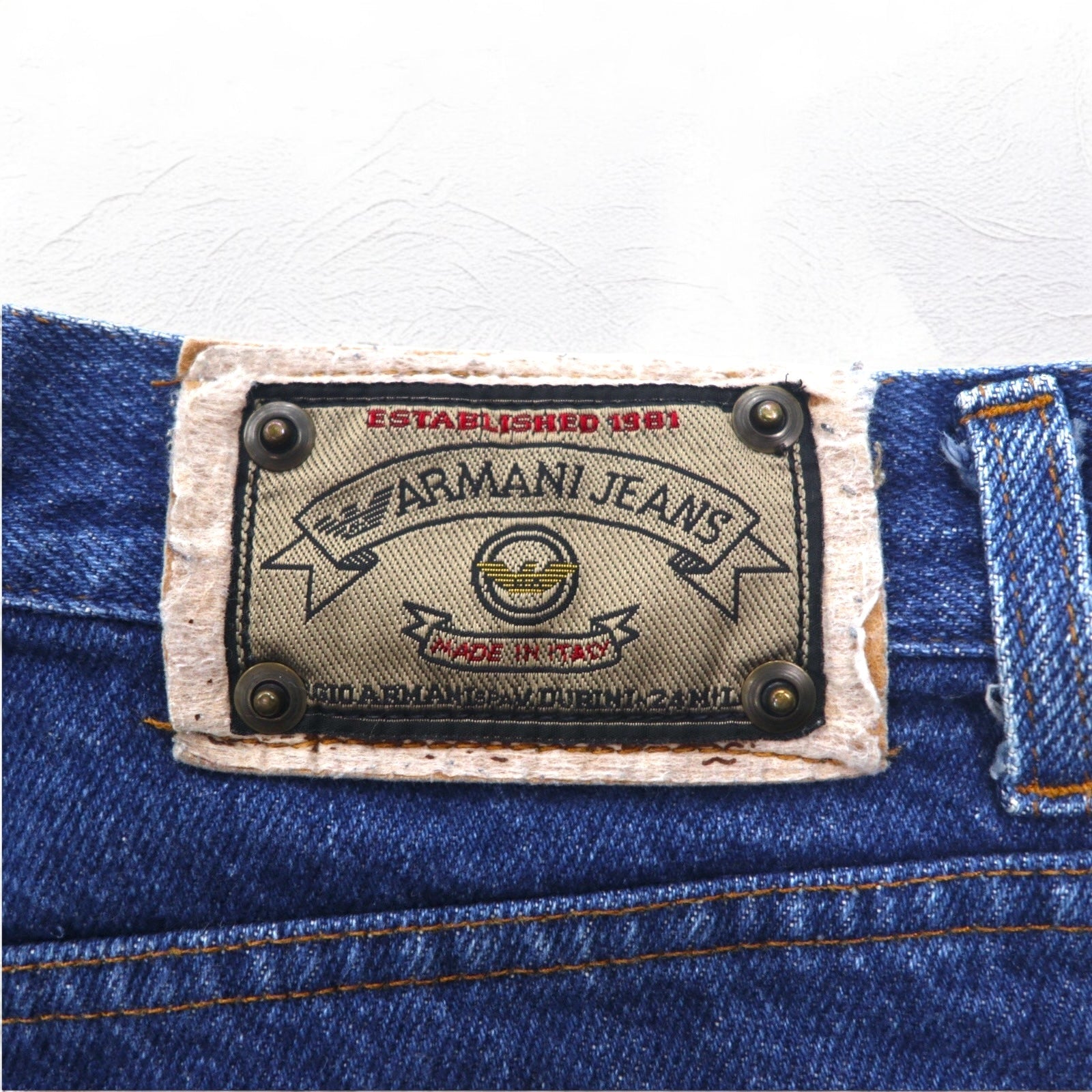 ARMANI JEANS Made in Italy Anni '90 Jeans tapered S Blu Indaco