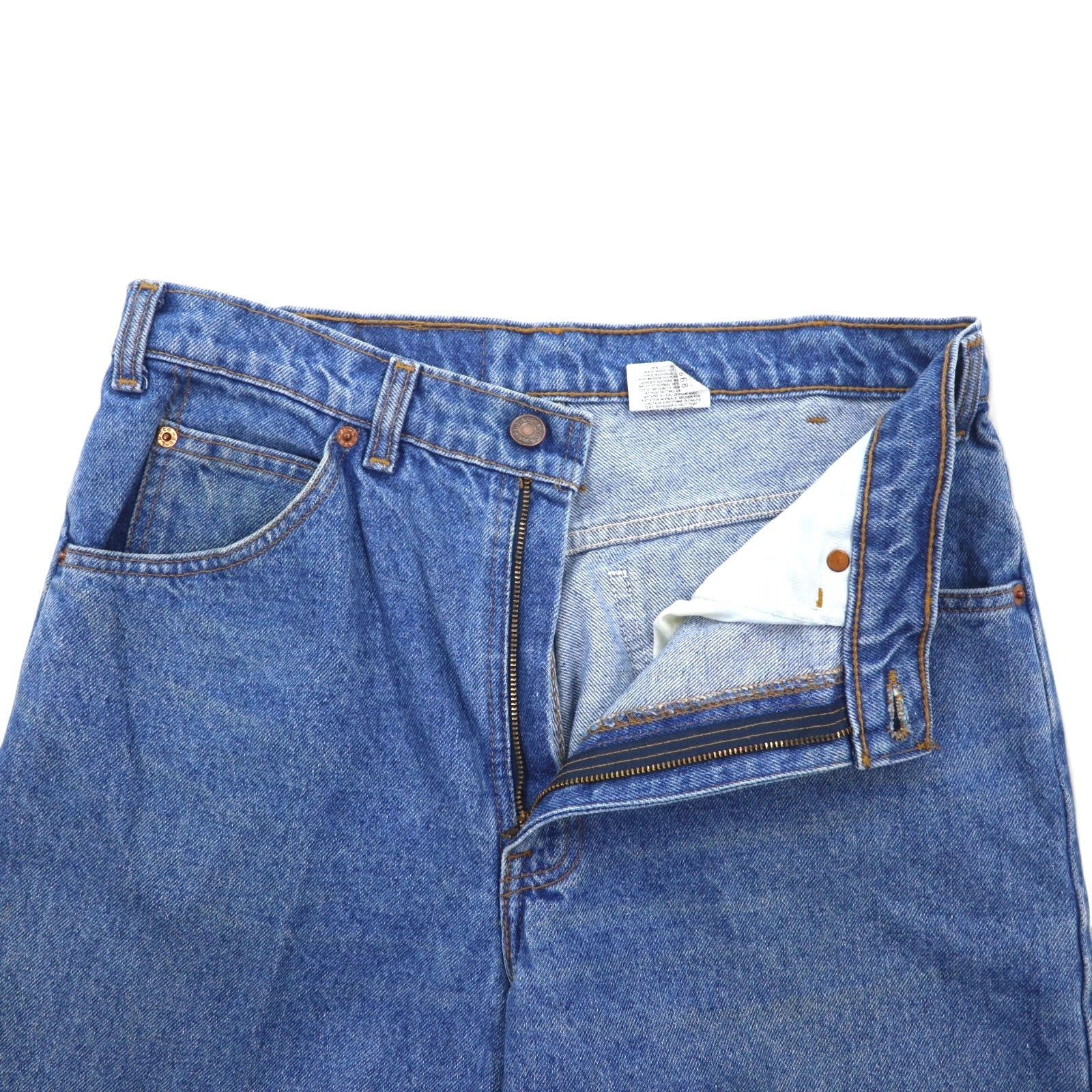 Levi's Made in Canada Anni 2000 Orange Tab 634 Tapered Jeans 32 Blu Chiusura con cerniera Bottone interno 212 50634-0212