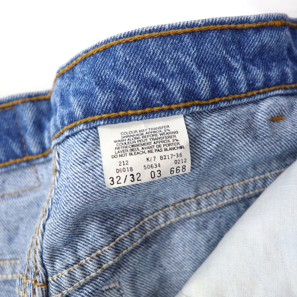 Levi's Made in Canada Anni 2000 Orange Tab 634 Tapered Jeans 32 Blu Chiusura con cerniera Bottone interno 212 50634-0212