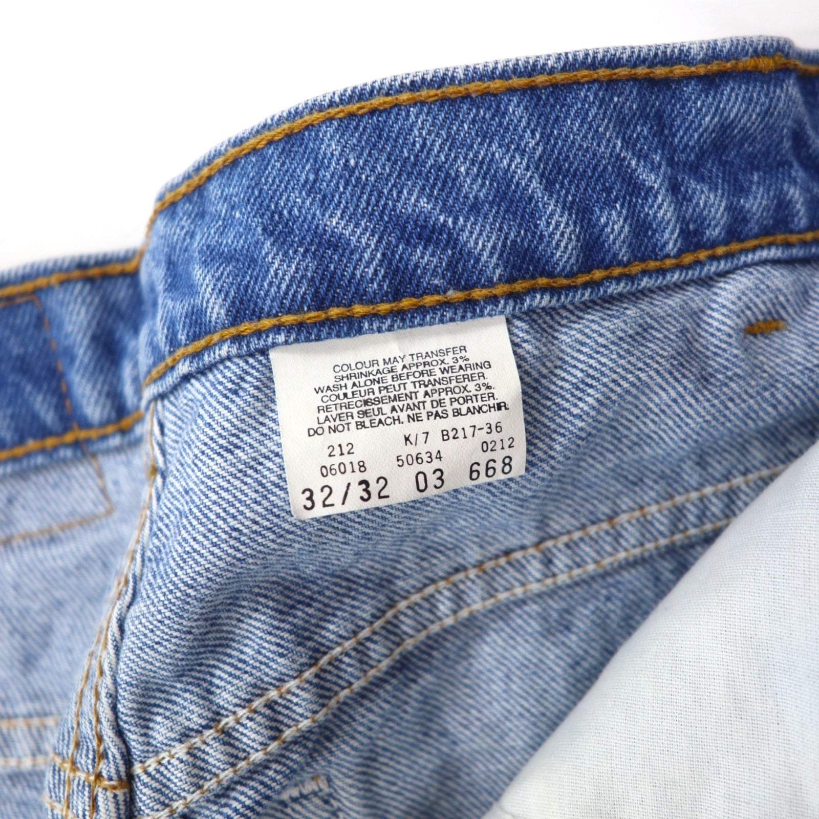 Levi's Made in Canada Anni 2000 Orange Tab 634 Tapered Jeans 32 Blu Chiusura con cerniera Bottone interno 212 50634-0212