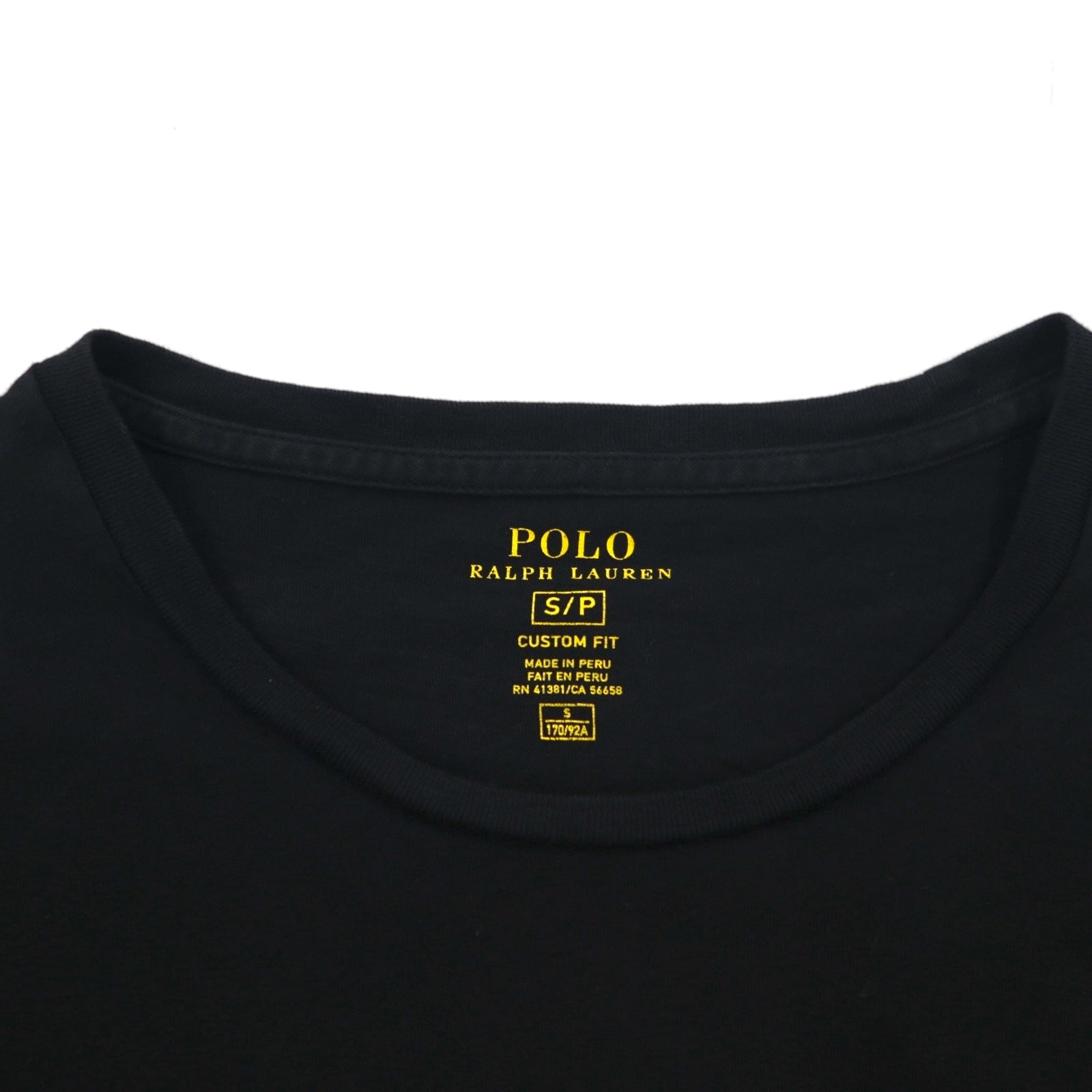 POLO RALPH LAUREN T-shirt S nero cotone stampa LAS VEGAS Made in Perù