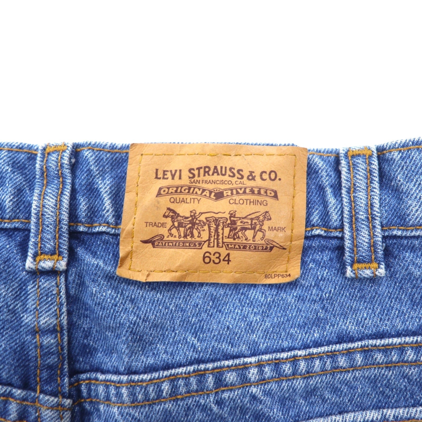 Levi's Made in Canada Anni 2000 Orange Tab 634 Tapered Jeans 32 Blu Chiusura con cerniera Bottone interno 212 50634-0212