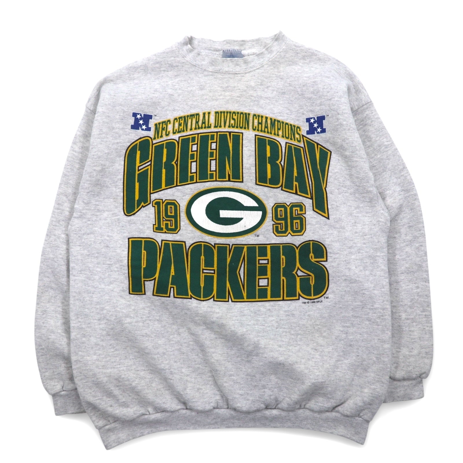LOGO7 anni '90, made in USA, felpa NFL taglia L, grigio, GREEN BAY PACKERS