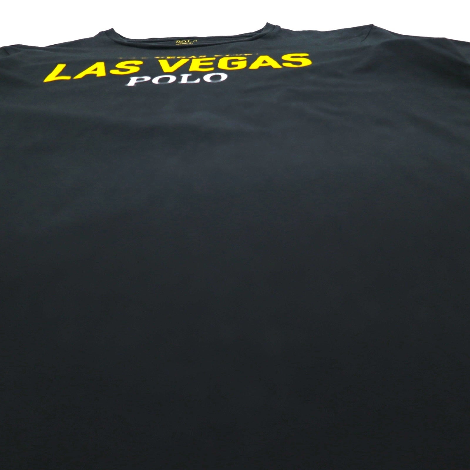 POLO RALPH LAUREN T-shirt S nero cotone stampa LAS VEGAS Made in Perù