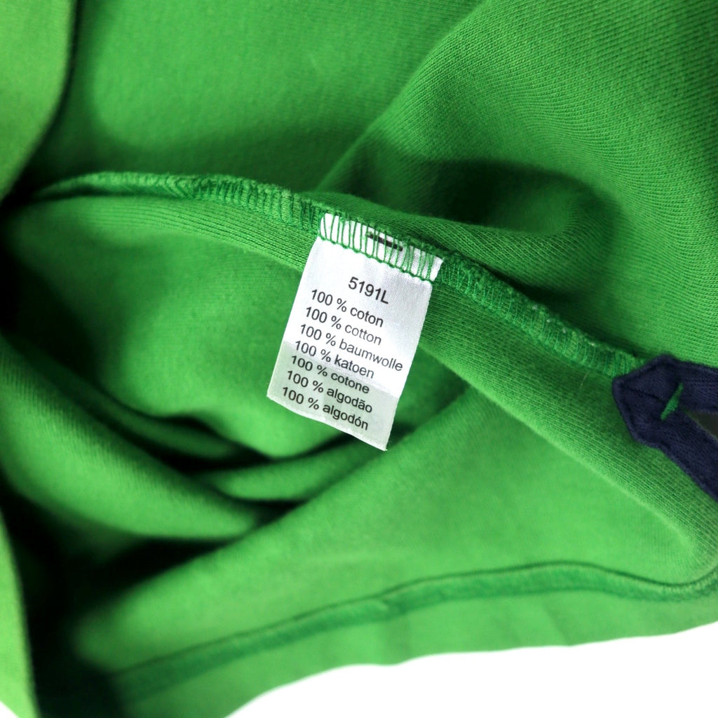 LACOSTE Felpa Mezza Zip Verde Cotone Logo Ricamato 9 5191L Oversize Made in Perù