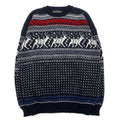 VIKING Made in Scotland anni '90 maglione in lana con motivo birdeye e nordico, taglia L, colore nero